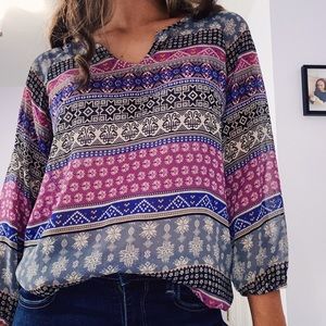 Missimo Supply Co. S/P Patterned Blouse